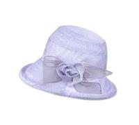 LumiSyne Women's Tulle Sun Hat Floral Bucket Hat Vintage Upturn Brim Cloche Hat Elegant Fascinator Lightweight Breathable Summer Cap for Beach Travel Party Purple