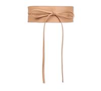 LumiSyne Women's Wide Waist Belt Obi Belt Soft PU Leather Knot Tie Up Wrap Around Waistband Vintage Cinch Belt For Dress Shirt Jumpsuit Coat