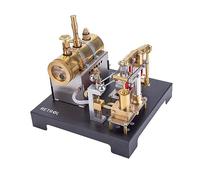 Lumitex RETROL Metal Steam Engine Model Kit That Works, 84Pcs Stationary Beam Steam Engine with Horizontal Boiler Kit, Educational Toy for Kids Adults