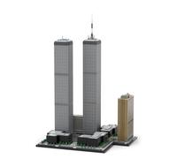 Lumitex World Trade Center Architecture Building Blocks, 1:800 Modular House Construction Building Set for Adults to Build, 7121 Pieces Architecture New York City Skyline