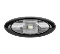 12" LED Oval Scare/Porch Light - Clear Lens, Black Base - A Durable, Replacement Or Addition For Any RV, Trailer, or Camper.