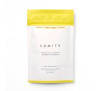 Lumity Energy & Focus Powder Multivitamin with Vitamin B6 & B12 & Lions Mane - Minerals, Biotin & Creatine Monohydrate for Cognitive Function, Enhanced Performance - Caffeine Free (28 Pouch Servings)