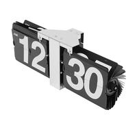 Lumivew Flipping Out Wall and Tabletop Flip Clock | Retro Flip Clock Digital Wall Tabletop Display Large Number Mechanical Timepiece with Silent Operation Battery Powered for Home Office Decor