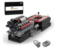 Lumivive V10 Engine Model with Gearbox, 776pcs Single Overhead Camshaft Air-Cooled Engine Simulation Model, Science Education Educational Toys Gift Ornaments