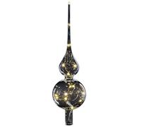 Lumix 76030 LED Wireless Tree Topper Christmas Tree Decoration Transparent Glass Warm White Mouth-Blown 29 cm Made in Germany