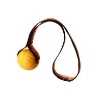 LUMIYAO Interactive pet pull ring dog ball chewable toy for teething and relaxation(Yellow(B),Small)