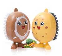 Lumkew Vegetable Brush Scrubber, Potato Mushroom Scrubber Brush Cleaning Veggie Fruit Wash Cleaner for Food, 2 Pcs