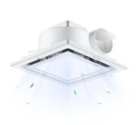 LUMLLSAJI - Bathroom Exhaust Fan with Light 10 Inch Ultra Quiet 1.0 Sonos Mounting Opening 8.3" x 8.3" 110CFM Ceiling Mount for Home Bathroom Office