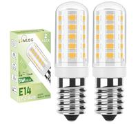 Lumlog E14 Led Light Bulbs Natural White, 3W 510Lm 4000K Cooker Hood Bulb, Equivalent to 30-40W Halogen, 220-240V No Flicker Non-Dimmable Energy Saving, for Home Lighting 2-Pack [Energy Class C]