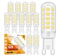 Lumlog G9 Led Bulbs, 3W Cool White Light Bulbs, Equivalent to 30-40W Halogen, 400Lm, 6000 Kelvin 220-240V No Flicker Non-Dimmable Energy Savingor Lighting Decor [Energy Class D] (Cool White, 12 Pack)