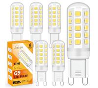 Lumlog G9 Led Bulbs, 3W Cool White Light Bulbs, Equivalent to 30-40W Halogen, 400Lm, 6000 Kelvin 220-240V No Flicker Non-Dimmable Energy Savingor Lighting Decor [Energy Class D] (6 Pack)