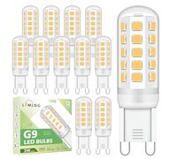 Lumlog G9 Light Bulbs Warm White 12-Pack, 3W 510 Lm 3000 Kelvin G9 Led Light Bulb, Equivalent to 30-40W Halogen, No Flicker Non-Dimmable Energy Saving, for Home Lighting Decor [Energy Class C]