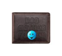 LUMLRON Embroidered Bad Mother f ker Leather Wallet, jet black, Fashion