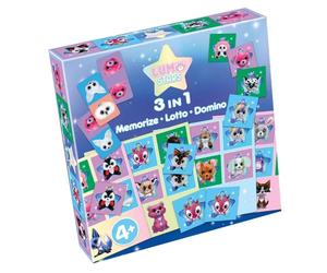 Lumo Stars 3W1: Memorize, Lotto, Domino Polska Gra Planszowa Towarzyska Polish B
