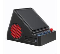 LumoCheefy Retro Pixel Speaker Clock with RGB Display DIY Pattern Music Player 1800 mAh for Battery for Bedroom Decoration Black