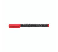 Box Of 10 STAEDTLER 318-2 Lumocolor Permanent Pen, Fine Line Width, 0.6mm - Red