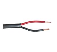Lumonic 10 m FLYY-fl 2-core Vehicle Cable, 2 x 1.5 mm², Red & Black, Black Coating, PVC Insulation, Copper Conductors, Vehicles with 2-pole Connection Ports