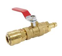 Lumonic Ball Valve 1/2 Inch with Quick Coupling and Plug I Corrosion Resistant Brass I Shut-off Valve I for Compressed Air I Workshop