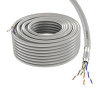 Lumonic LAN Network Cable 50 m | LAN Cable CAT6 F/UTP | Patch Cable 4X 2X AWG26/7 (Stranded) | 250MHz 10 Gbit/s Ethernet