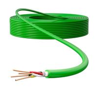 Lumonic Premium Bus Cable 2 x 2 x 0.8 mm 10 m Full Copper OFC, Shielded, Green with Metre Marking, Smart Home, Networking, Control, Building Automation