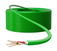 Lumonic Premium Bus Cable 2 x 2 x 0.8 mm 50 m Full Copper OFC, Shielded, Green with Metre Markings, Smart Home, Networking, Control, Building Automation