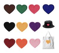 LUMOOM Pack of 30 iron-on transfers, heart, iron-on patches, iron-on patches, decoration, DIY patches, 10 colours, for textiles, clothing, jeans, bags, hat decoration (love)
