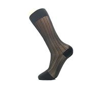 LUMoony 2 Pair Men's Dress Socks Cotton Dress Socks Over the Calf Mens Dress Socks Striped Male formal suit Socks Sheer Sexy Socks Nylon Silk socks