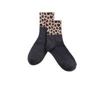 LUMoony 6 Pairs Women's Cotton Socks Leopard Print Crew Socks with Leopard Print Socks Crew Cotton Socks Leopard Socks Winter Warm Leopard Sock Winter Socks Leopard Socks