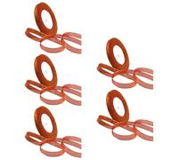 LUMoony Ribbon 5 Rolls 1 cm x 22 m Double-Sided Shiny Silky Texture Satin Ribbon Suitable for Bouquet Crafts Gift Boxes Hair Accessories Dresses Cake Textile Art Floristry Christmas Tree Decorations