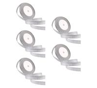 LUMoony Ribbon 5 Rolls 1 cm x 22 m Double-Sided Shiny Silky Texture Satin Ribbon Suitable for Bouquet Crafts Gift Boxes Hair Accessories Dresses Cake Textile Art Floristry Christmas Tree Decorations