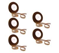 LUMoony Ribbon 5 Rolls 1 cm x 22 m Double-Sided Shiny Silky Texture Satin Ribbon Suitable for Bouquet Crafts Gift Boxes Hair Accessories Dresses Cake Textile Art Floristry Christmas Tree Decorations