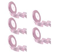 LUMoony Ribbon 5 Rolls 1 cm x 22 m Double-Sided Shiny Silky Texture Satin Ribbon Suitable for Bouquet Crafts Gift Boxes Hair Accessories Dresses Cake Textile Art Floristry Christmas Tree Decorations