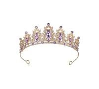 LUMoony Wedding Tiara 5.5 x 14.5 cm Brilliant Colours and Brightness Light Rhinestone Crown for Birthday Parties Weddings Halloween Dance Parties Photography Party Holiday Festivals Costume Fan