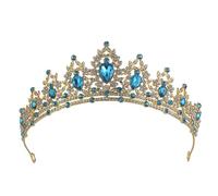 LUMoony Wedding Tiara 5.5 x 14.5 cm Brilliant Colours and Brightness Light Rhinestone Crown for Birthday Parties Weddings Halloween Dance Parties Photography Party Holiday Festivals Costume Fan