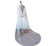 LUMoony Wedding Veil Cape Long Tulle Shoulder 200 cm Soft Tulle Bridal Veil Wedding Veil Wedding Accessories Hair Accessories for Bride Wedding Cape