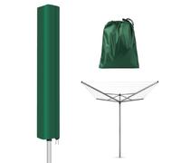Lumora Rotary Washing Line Cover, 420D Heavy Duty Waterproof Rotary Dryer Cover with Zip for all Brabantia Rotaries, 168x16x16cm, Green