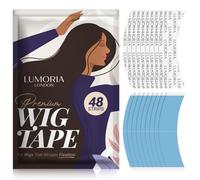 LUMORIA 48pcs Wig Tape Double Sided Extra Strong Hold - Toupee Tape for Woman, Wig Tapes for Lace Wigs, Hair System Tapes, Strong Waterproof Hold, Double Sided Hair Strips