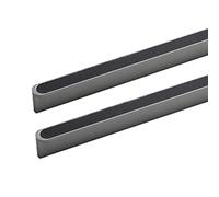 LuMOUzhou Concealed Embedded Door Pull Handles Pack of 2 Aluminum Leather Loop Recessed Pocket Door Furniture DIY Handle Multiple Sizes(Length 1000mm)