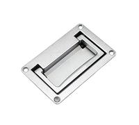 LuMOUzhou Concealed Embedded Door Pull Handles Zinc Alloy Recessed Pocket Door Tool Box Chest Folding Pull Handle 5.2 inch Multicolor(Xk616 White)