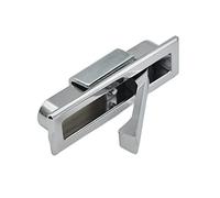 LuMOUzhou Concealed Embedded Door Pull Handles Zinc Alloy Rotating Hidden Grip Pulls Handle Silver Width 12-20.5mm Length 50.5-73.5mm(108,50mm)