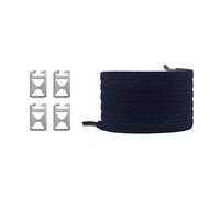 LuMOUzhou Replacement Shoe Laces No Tie Shoelaces 1 pair For Men Women Kids Boots Sneakers Multicolor Universal(Navy Blue)