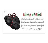 Lump of Coal Tags Labels for Funny Christmas Kids Activity and Schools, DIY Xmas Stocking fillers & Novelty Gifts (10)