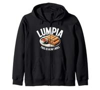 Lumpia How I Roll Funny Filipino Filipina Cook Zip Hoodie