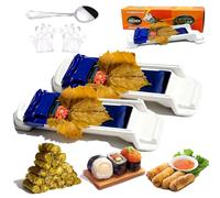 Lumpia Roller Machine, Vegetable Lumpia Roller Maker, Multi-Functional DIY Eggroll Roller Machine Dolmer, 3-in-1 Spring Roll & Sushi Rolling Tool for Home Kitchen Stuffed Vine Leaves (2PCS)