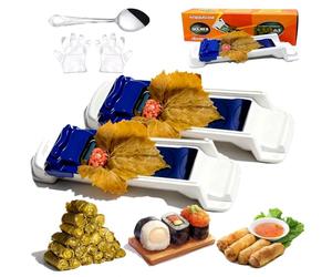 Lumpia Roller Machine, Vegetable Lumpia Roller Maker, Multi-Functional DIY Eggroll Roller Machine Dolmer, 3-in-1 Spring Roll & Sushi Rolling Tool for Home Kitchen Stuffed Vine Leaves (2PCS)