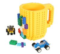 Lumsburry Build-on Brick Coffee Mug, Funny DIY Unique Novelty Drinking Cup
