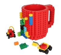 Lumsburry Build-on Brick Coffee Mug, Funny DIY Unique Novelty Drinking Cup