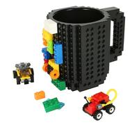 Lumsburry Build-on Brick Coffee Mug, Funny DIY Unique Novelty Drinking Cup