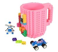 Lumsburry Build-on Brick Coffee Mug, Funny DIY Unique Novelty Drinking Cup