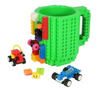 Lumsburry Build-on Brick Coffee Mug, Funny DIY Unique Novelty Drinking Cup